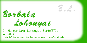 borbala lohonyai business card